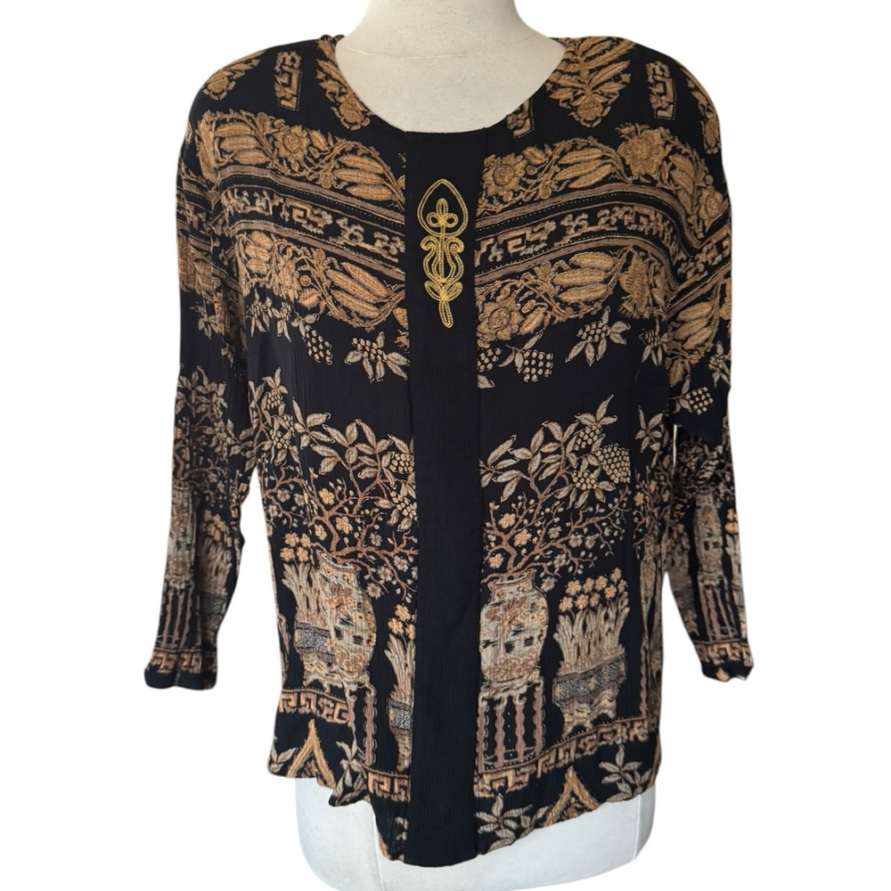 1980s Carole‎ Little for Saint-Tropez West Blouse